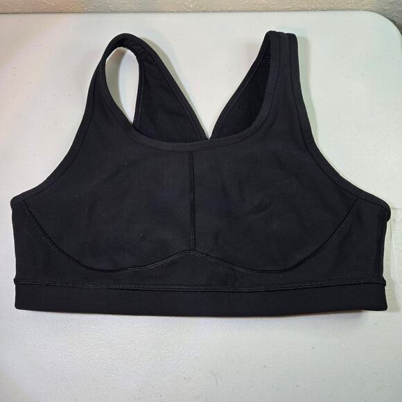 Athleta Stealth Adjustable Keyhole Athletic Black Sports Bra Women's Size Medium - Picture 3 of 6